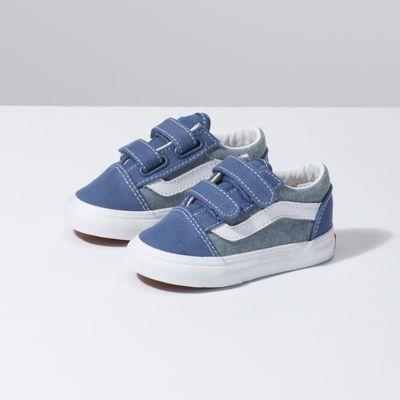 Vans Toddler Chambray Old Skool V (canvas True Navy/true White)