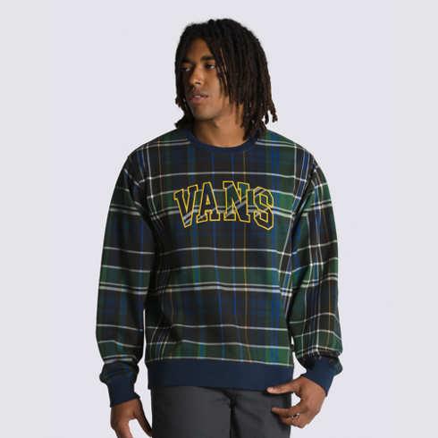 Vans Plaid Pullover Crew Fleece (eden/black)