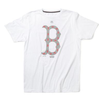 Vans Mlb Vans Pattern Lockup (boston/red Sox/white)