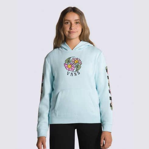 Vans Kids Elevated Minds Bff Hoodie (blue Glow)