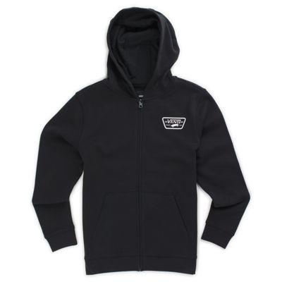 Vans Boys Full Patched Zip Hoodie (black/white)