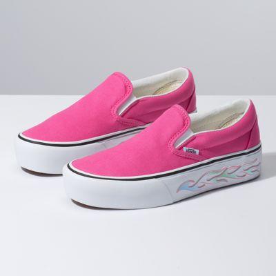 Vans Sidewall Flame Slip-on Platform (carmine Rose)