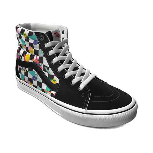 Vans Customs Geometric Checkerboard Skate Sk8-hi (customs)