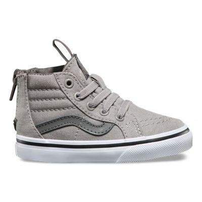 Vans Toddler Canvas Sk8-hi Zip (drizzle/charcoal Gray)