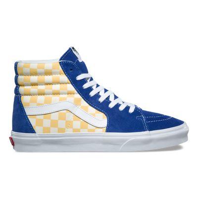 Vans Bmx Checkerboard Sk8-hi (true Blue Yellow)