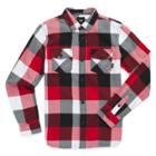 Vans Boys Box Flannel Shirt (chili Pepper Black)