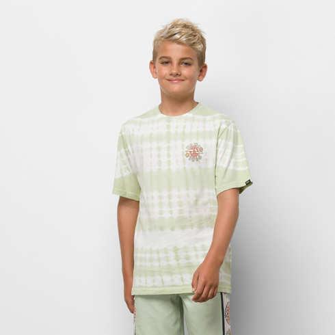 Vans Kids Peace Of Mind Tie Dye T-shirt (celadon Green/tie Dye)