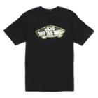 Vans Boys Otw Logo Fill T-shirt (black/reflective Checkerboard)