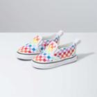 Vans Toddler Checkerboard Slip-on V (rainbow/true White)