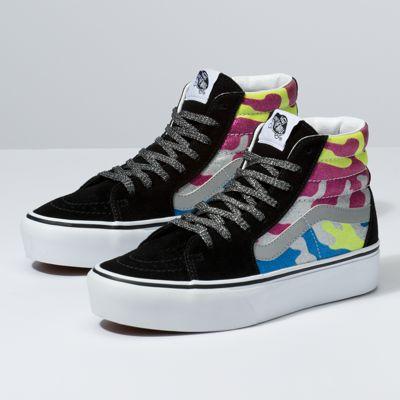 Vans After Dark Sk8-hi Platform 2.0 (camo/true White)