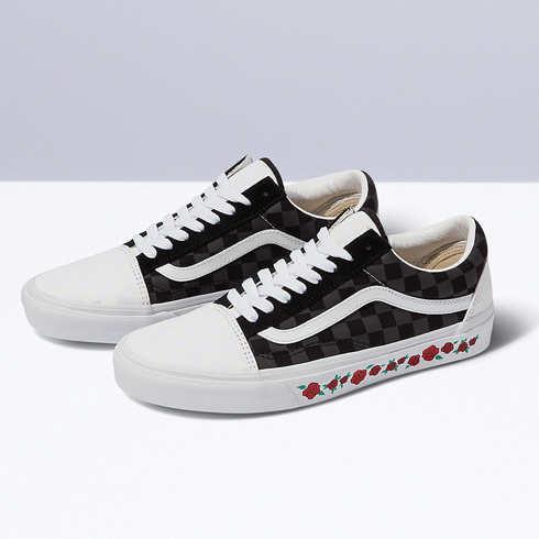 Vans Customs Roses Foxing Old Skool (customs)