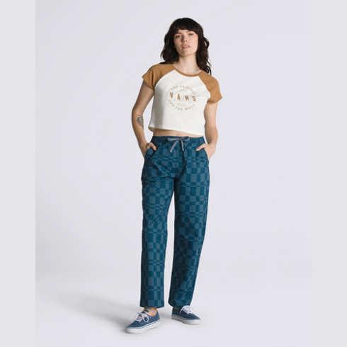 Vans Twill Range Print Relaxed Pant (vans Teal)