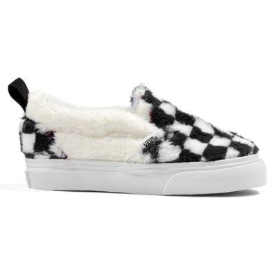 Vans Toddlers Sherpa Checkerboard Slip-on V (black/white)