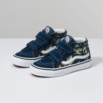 Vans Kids Zombie Sharks Sk8-mid Reissue V (gibraltar Sea/true White)