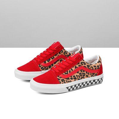 Vans Customs Racing Red Leopard Old Skool Wide (customs)