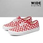 Vans Customs Racing Red Checkerboard Authentic Wide (customs)