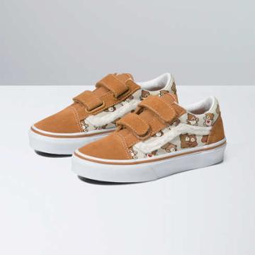 Vans Kids Bear Hugs Old Skool V Shoe (brown/multi)