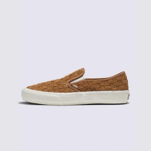 Vans Leather Weave Slip-on Vr3 Sf Shoe (chipmunk)