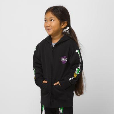 Vans Little Kids Revived Bones Full Zip Hoodie (black)