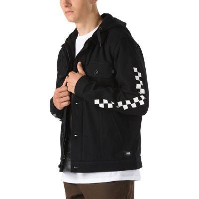 Vans Precept Hooded Trucker Jacket (black/checkerboard)