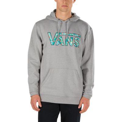 Vans Classic Pullover Hoodie (cement Heather-baltic Decay Palm)