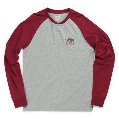 Vans Denton Long Sleeve T-shirt (cement Heather-rhubarb)