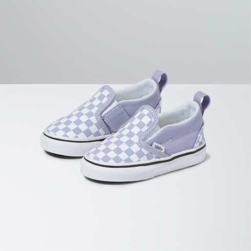 Vans Toddler Checkerboard Slip-on V (languid Lavender/true White)