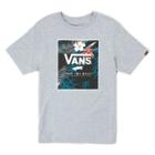 Vans Boys Print Box T-shirt (athletic Heather Peace Out Floral)