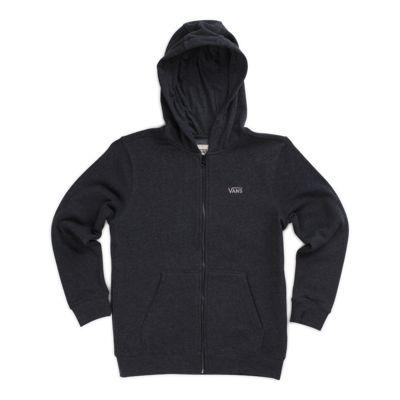Vans Boys Core Basic Zip Hoodie (black Heather)