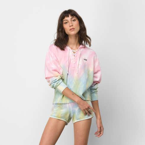 Vans Popsicle Tie Dye Lace Up Hoodie (orchid Pink)