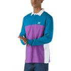 Vans Hi-point Colorblock Rugby Shirt (turkish Tile/dewberry)