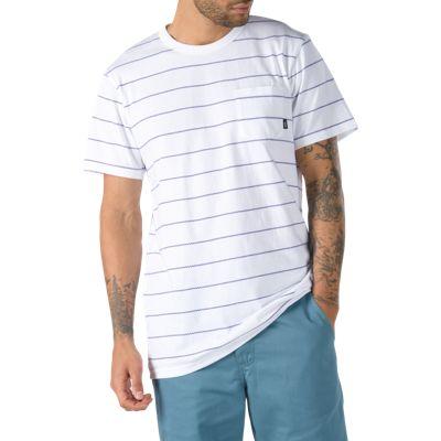 Vans Checked In Stripe Crew Shirt (white/vans Purple)