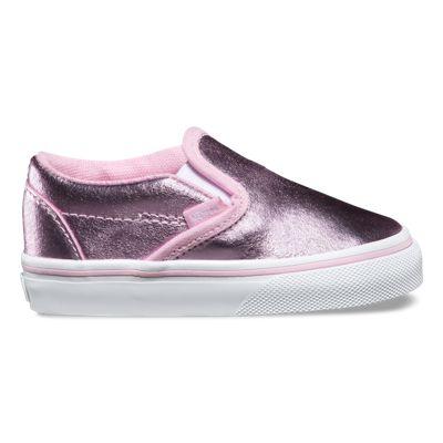 Vans Toddler Metallic Slip-on (pink/true White)