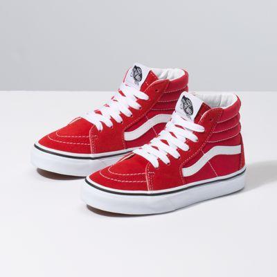 Vans Kids Sk8-hi (racing Red/true White)