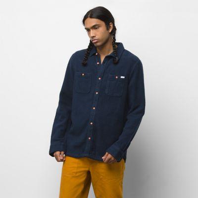Vans Red Thread Heavy Weight Reversible Buttondown Shirt (dress Blues)