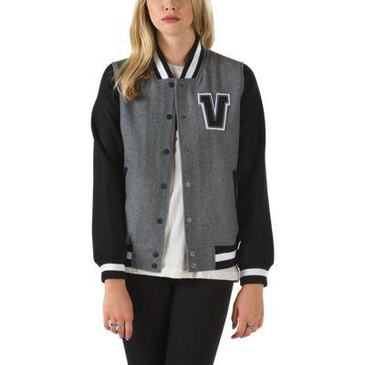 Vans Pryce Varsity Jacket (grey Heather) Womens Jackets