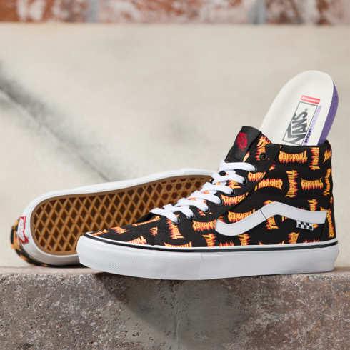 Vans X Thrasher Skate Sk8-hi Shoe (black/multi)