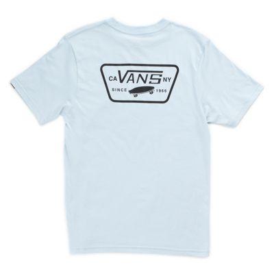 Vans Boys Full Patch Back T-shirt (baby Blue Black)