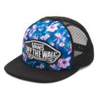 Vans Beach Girl Trucker Hat (blurred Floral Poseidon/true White) Womens Hats