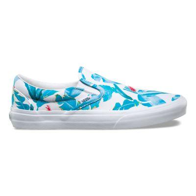 Vans Bonsai Leaf Slip-on (true White/deep Teal)