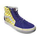 Vans Customs Cyber Yellow Checkerboard Skate Sk8-hi (customs)