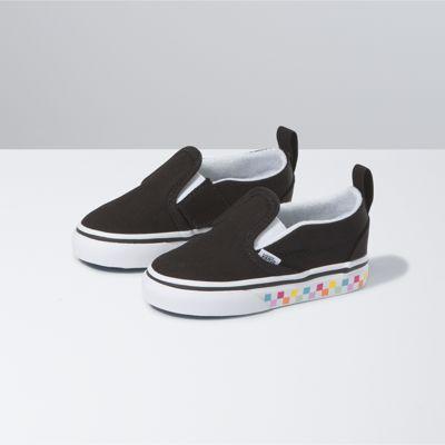 Vans Toddler Checkerboard Slip-on V (rainbow/black)