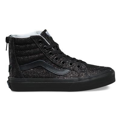 Vans Kids Shimmer Sk8-hi Zip (black/black)
