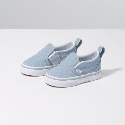 Vans Toddler Hearts Slip-on V (blue Fog/true White)