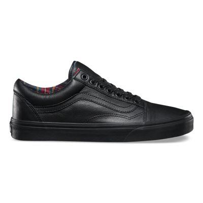 Vans Mens Shoes Skate Shoes Mens Shoes Mens Sandals Leather Old Skool (black/plaid)