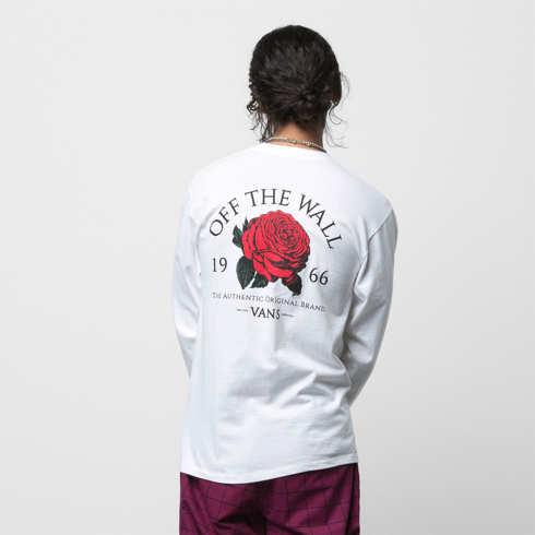 Vans Authentic Original Rose Long Sleeve T-shirt (white)