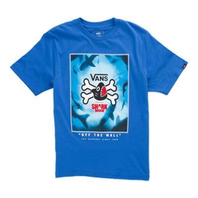 Vans X Shark Week Boys T-shirt (royal Blue)