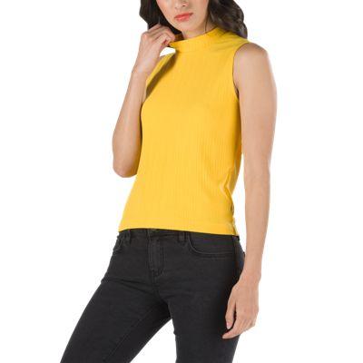 Vans Oh Snap Sleeveless Top (lemon Chrome)