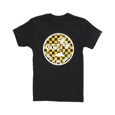 Vans Little Kids Dual Palm Logo Fill T-shirt (black/sulphur)