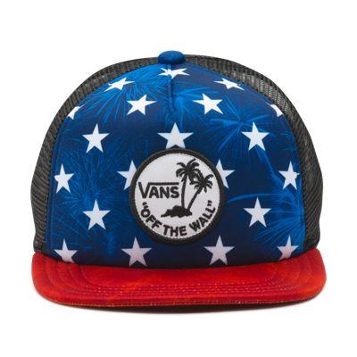 Vans Boys Surf Patch Trucker Hat (american Flag)